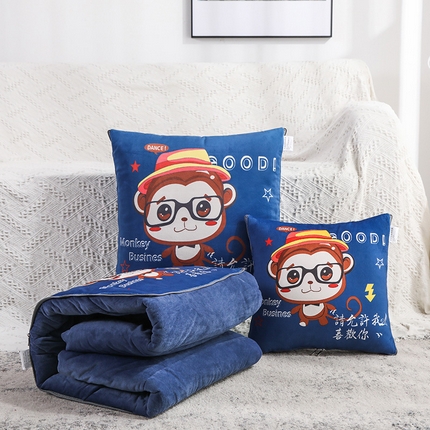 91家纺网 家纺一手货源 找家纺 （总）雷人家纺 2021新款水晶绒抱枕被-印花