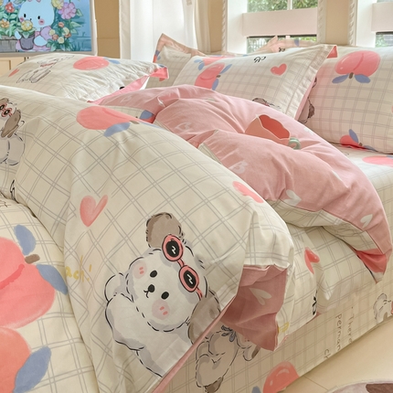 91家纺网 家纺一手货源 找家纺 （总）莱通家纺 2025春夏新款12868印花单被套（预留缩水±5公分，商家提供买家秀）