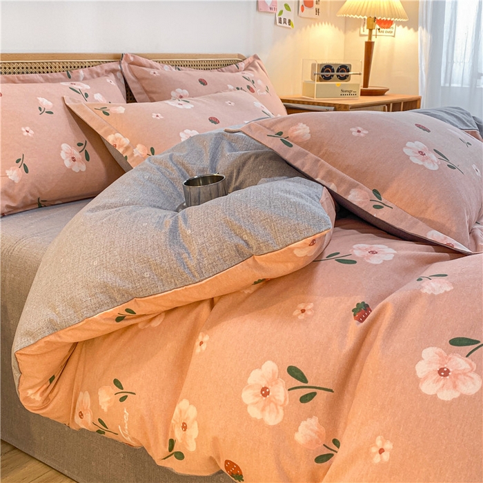 91家纺网 家纺一手货源 找家纺 （优质买家秀 热卖不断货）A类母婴级纯棉全棉磨毛四件套全棉纯棉全棉磨毛四件套百分百纯棉全棉磨毛四件套 花蜜