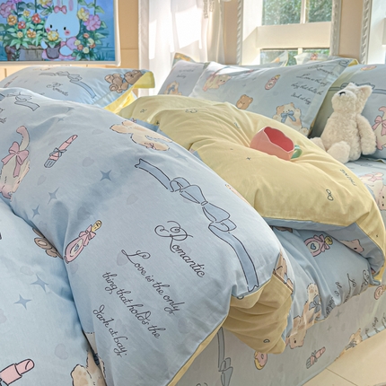 91家纺网 家纺一手货源 找家纺 （总）莱通家纺 2025春夏新款12868印花单被套（预留缩水±5公分，商家提供买家秀）