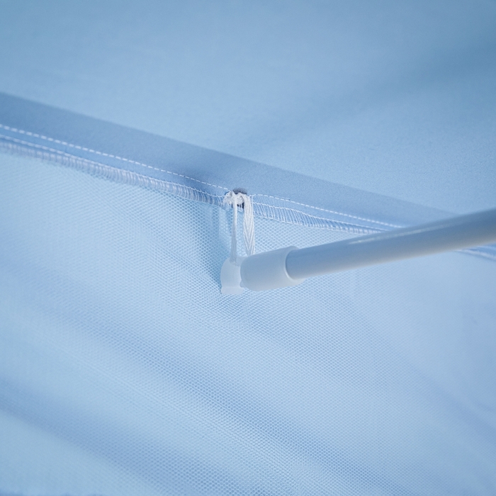 91家纺网 家纺一手货源 找家纺 2025新款A类遮光防尘顶外穿杆蚊帐 遇见天兰