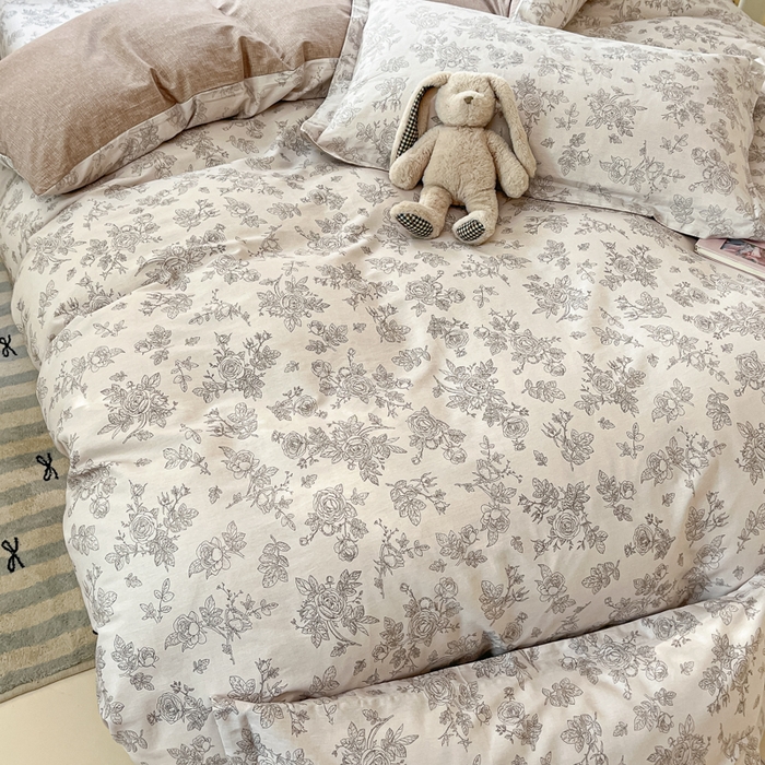 91家纺网 家纺一手货源 找家纺 莱通家纺 2025春夏新款12868印花四件套 摩菲