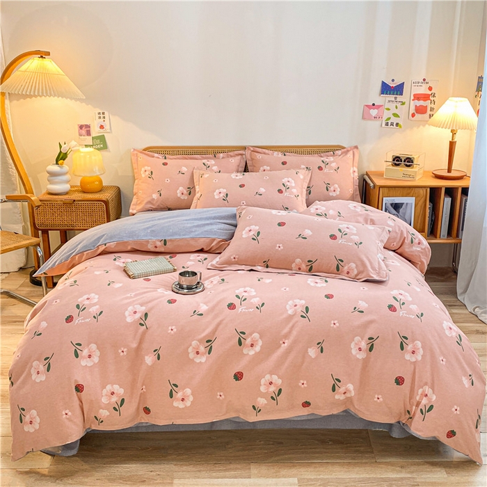 91家纺网 家纺一手货源 找家纺 （优质买家秀 热卖不断货）A类母婴级纯棉全棉磨毛四件套全棉纯棉全棉磨毛四件套百分百纯棉全棉磨毛四件套 花蜜