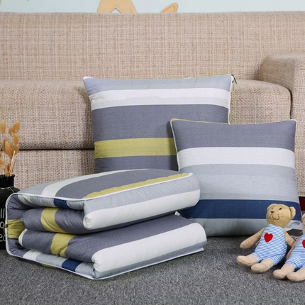 91家纺网 家纺一手货源 找家纺 雷人家纺 2021新款全棉抱枕被 怀旧文艺-灰