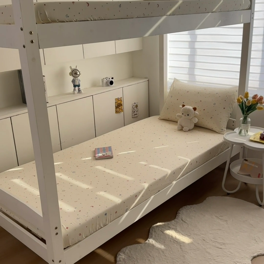 91家纺网 家纺一手货源 找家纺 多品家纺 2025新款超柔水洗棉ins风学生宿舍单品床笠 花夕