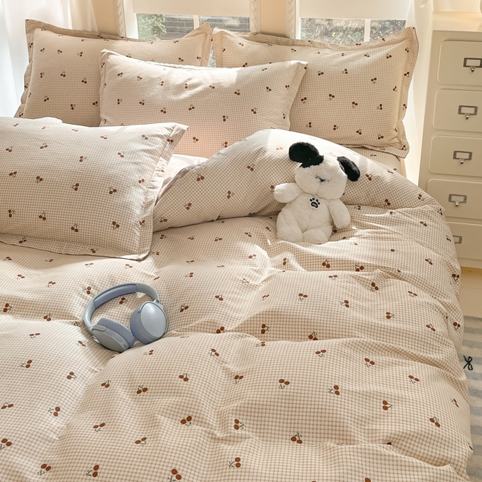 91家纺网 家纺一手货源 找家纺 莱通家纺 2025春夏新款12868印花四件套 樱姿