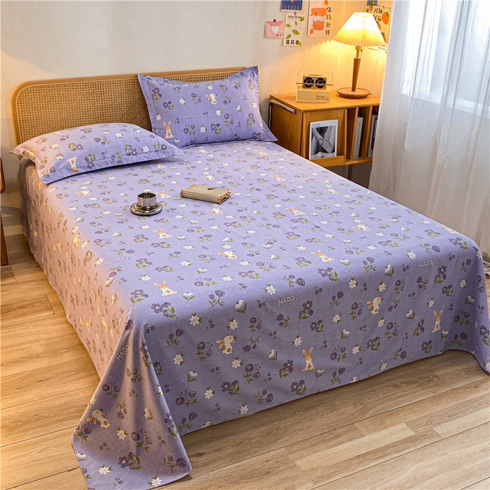 91家纺网 家纺一手货源 找家纺 （优质买家秀热卖款不断货）A类母婴级纯棉全棉磨毛床单纯棉全棉磨毛床笠全棉纯棉磨毛床单全棉纯棉磨毛床单 花园兔