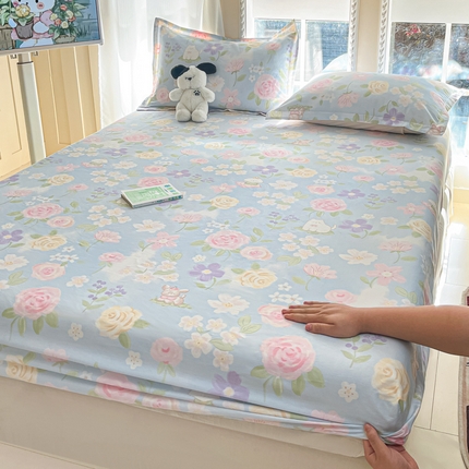 91家纺网 家纺一手货源 找家纺 （总）莱通家纺 2025春夏新款12868印花单床笠（预留缩水±5公分，商家提供买家秀）