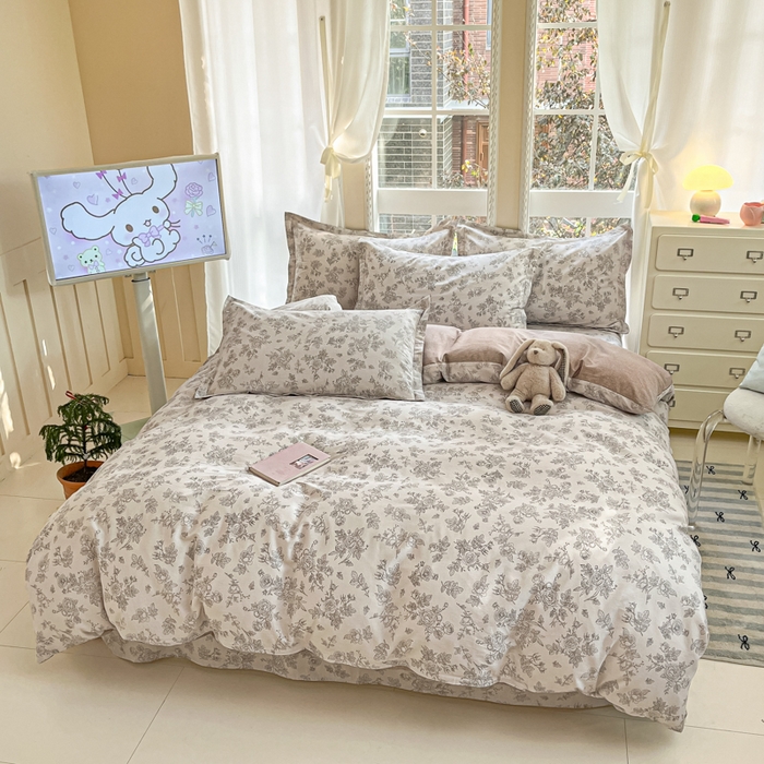 91家纺网 家纺一手货源 找家纺 莱通家纺 2025春夏新款12868印花四件套 摩菲