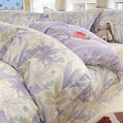 91家纺网 家纺一手货源 找家纺 （总）莱通家纺 2025春夏新款12868印花单被套（预留缩水±5公分，商家提供买家秀）