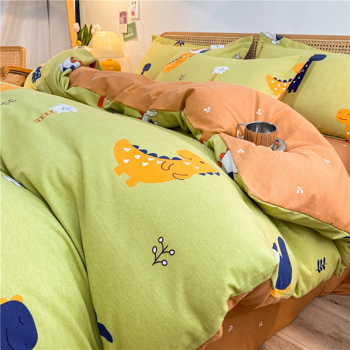 91家纺网 家纺一手货源 找家纺 （优质买家秀 热卖不断货）卡通A类母婴级纯棉全棉磨毛被套三件套全棉纯棉磨毛被套三件套纯棉全棉磨毛被套 恐龙乐园