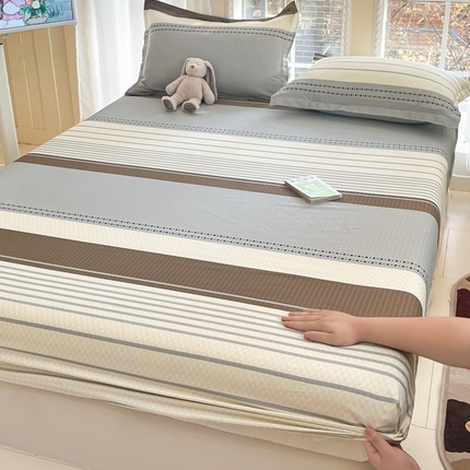 91家纺网 家纺一手货源 找家纺 （总）莱通家纺 2025春夏新款12868印花单床笠（预留缩水±5公分，商家提供买家秀）