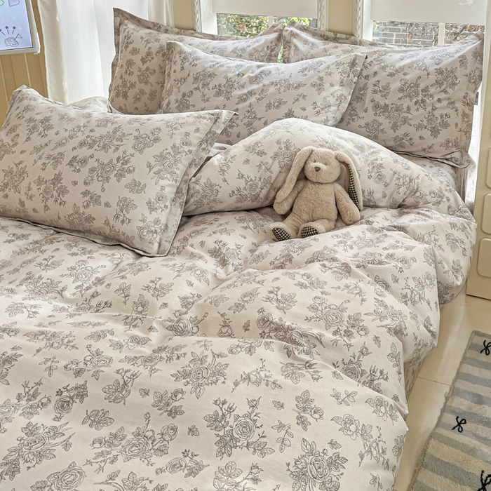 91家纺网 家纺一手货源 找家纺 莱通家纺 2025春夏新款12868印花四件套 摩菲