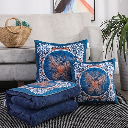 91家纺网 家纺一手货源 找家纺 （总）雷人家纺 2021新款水晶绒抱枕被-印花