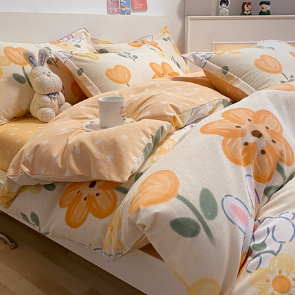 91家纺网 家纺一手货源 找家纺 （总）（优质买家秀 热卖不断货）A类母婴级纯棉全棉磨毛四件套全棉纯棉全棉磨毛四件套百分百纯棉全棉磨毛四件套