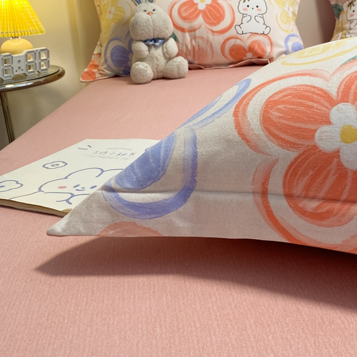 91家纺网 家纺一手货源 找家纺 （优质买家秀 热卖不断货）A类母婴级纯棉全棉磨毛四件套全棉纯棉全棉磨毛四件套百分百纯棉全棉磨毛四件套 花语