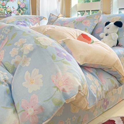 91家纺网 家纺一手货源 找家纺 （总）莱通家纺 2025春夏新款12868印花单被套（预留缩水±5公分，商家提供买家秀）