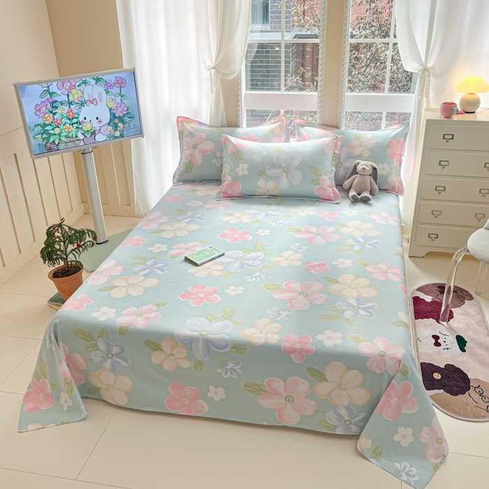 91家纺网 家纺一手货源 找家纺 莱通家纺 2025春夏新款12868印花单床单 安可