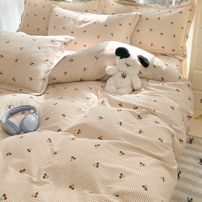 91家纺网 家纺一手货源 找家纺 莱通家纺 2025春夏新款12868印花四件套 樱姿