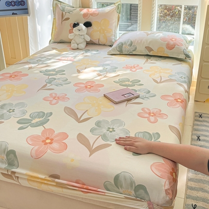 91家纺网 家纺一手货源 找家纺 （总）莱通家纺 2025春夏新款12868印花单床笠（预留缩水±5公分，商家提供买家秀）