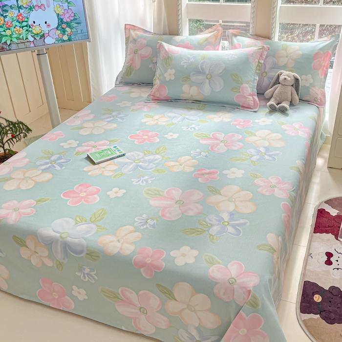 91家纺网 家纺一手货源 找家纺 莱通家纺 2025春夏新款12868印花单床单 安可