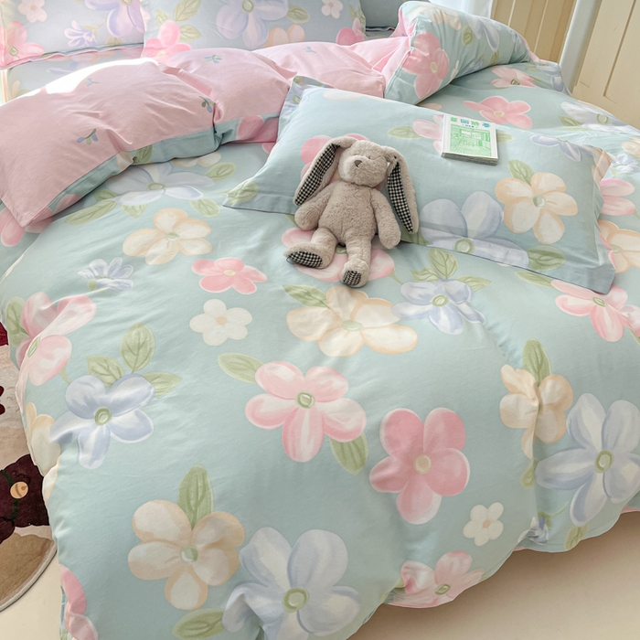 91家纺网 家纺一手货源 找家纺 莱通家纺 2025春夏新款12868印花四件套 安可