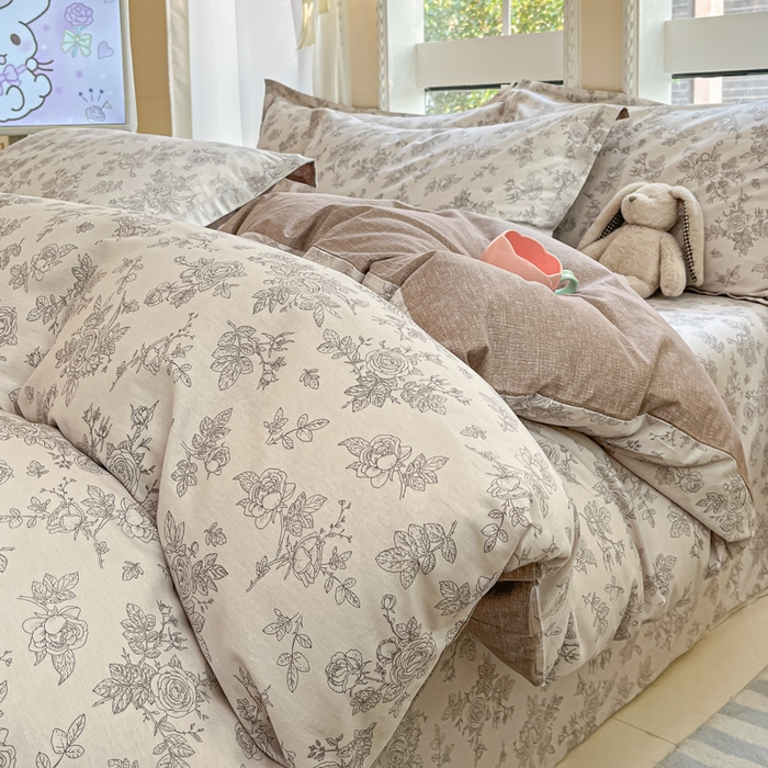 91家纺网 家纺一手货源 找家纺 莱通家纺 2025春夏新款12868印花四件套 摩菲