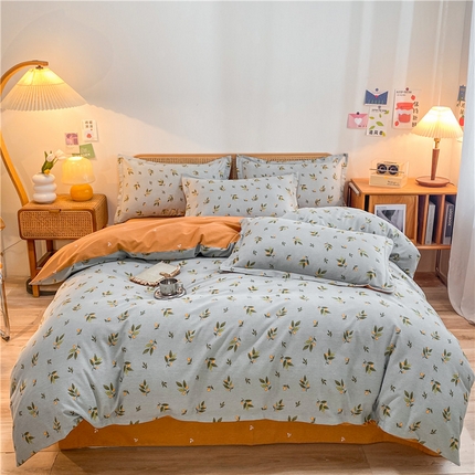 91家纺网 家纺一手货源 找家纺 （优质买家秀 热卖不断货）卡通A类母婴级纯棉全棉磨毛被套三件套全棉纯棉磨毛被套三件套纯棉全棉磨毛被套 小果子