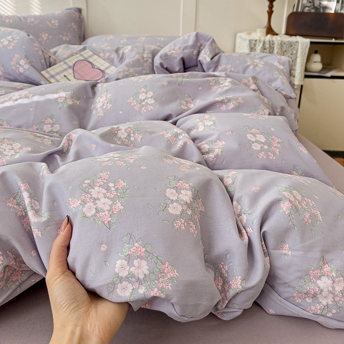 91家纺网 家纺一手货源 找家纺 金梦拉家纺 2025直播爆款全新A类加厚双层纱系列四件套（高版本） 豆蔻