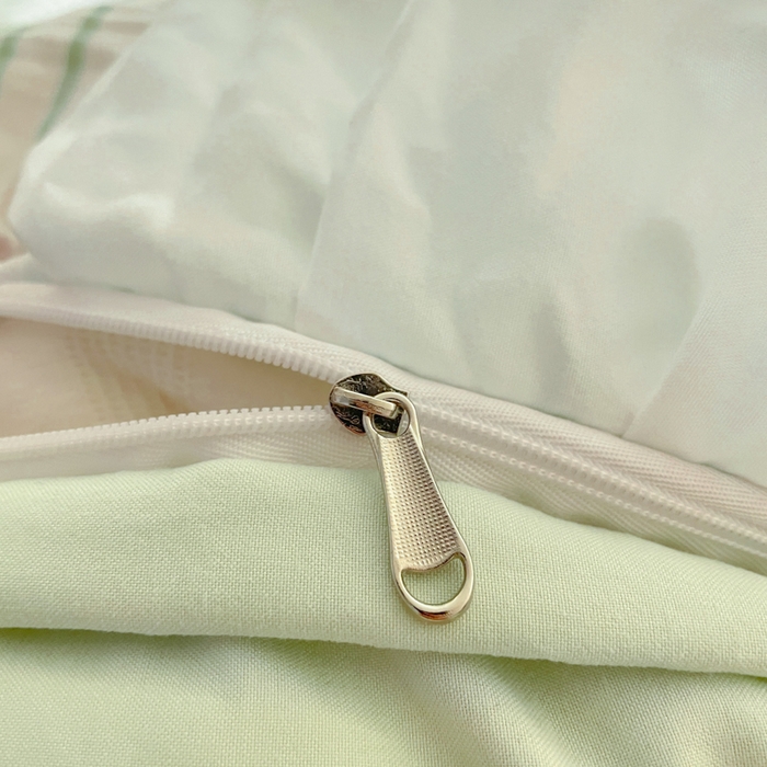 91家纺网 家纺一手货源 找家纺 泉欣家纺 2025新品韩系网红水洗棉卡通毛巾绣花小象考拉系列四件套（专版花型） 萌小象浅绿