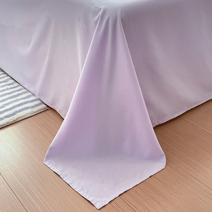 91家纺网 家纺一手货源 找家纺 泉欣家纺 2025新品韩系网红水洗棉卡通毛巾绣花小象考拉系列四件套（专版花型） 萌小象风铃紫