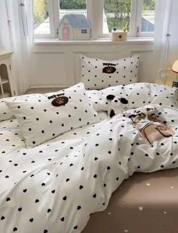 91家纺网 家纺一手货源 找家纺 曼之夏 2025新款全棉亲肤舒适毛巾绣四件套 毛巾绣-咔咔喵