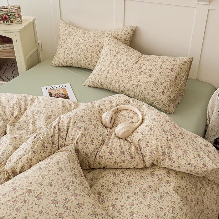 91家纺网 家纺一手货源 找家纺 金梦拉家纺 2025直播爆款全新A类加厚双层纱系列四件套（高版本） 翠薇