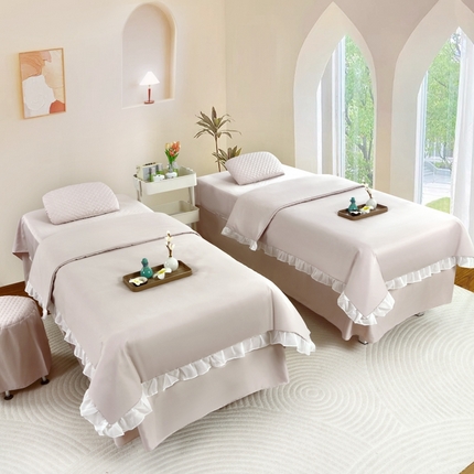 91家纺网 家纺一手货源 找家纺 （总）乐逸家纺 2025新款花汀系列四季美 容床罩  