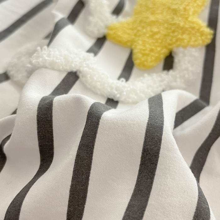 91家纺网 家纺一手货源 找家纺 泉欣家纺 2025新品韩系网红水洗棉卡通毛巾绣花小象考拉系列四件套（专版花型） 云朵考拉高级灰