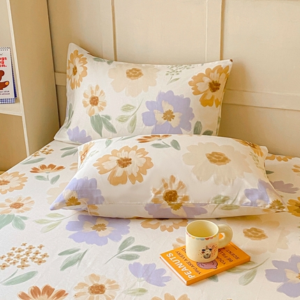 91家纺网 家纺一手货源 找家纺 （总）（优质买家秀 热卖不断货）A类母婴级卡通花卉儿童纯棉全棉床单纯棉全棉床笠全棉纯棉床单床笠三件套-床单