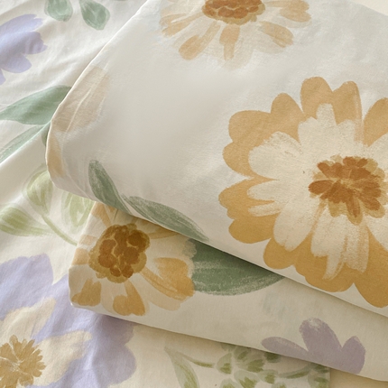 91家纺网 家纺一手货源 找家纺 （总）（优质买家秀 热卖不断货）A类母婴级卡通花卉儿童纯棉全棉床单纯棉全棉床笠全棉纯棉床单床笠三件套-床单