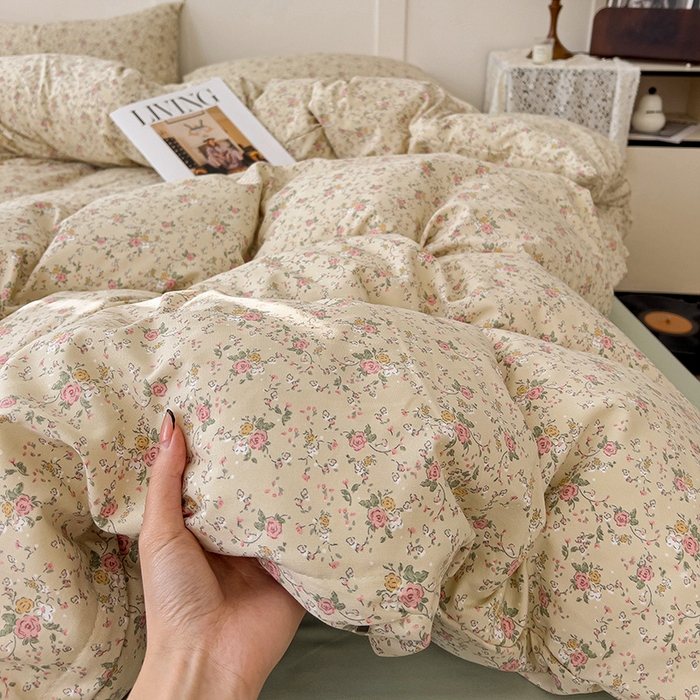 91家纺网 家纺一手货源 找家纺 金梦拉家纺 2025直播爆款全新A类加厚双层纱系列四件套（高版本） 翠薇