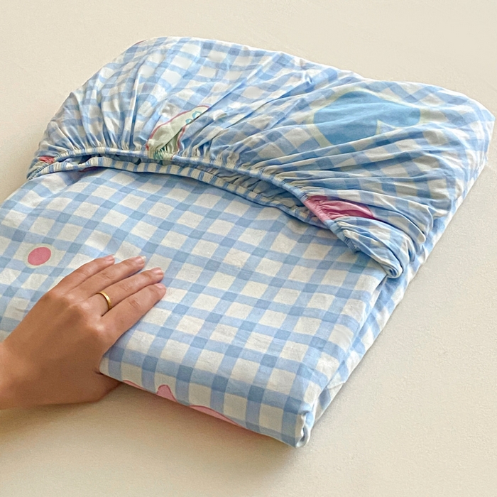 91家纺网 家纺一手货源 找家纺 （优质买家秀 热卖不断货）A类母婴级卡通花卉儿童纯棉全棉床单纯棉全棉床笠全棉纯棉床单床笠三件套-床单 展示图2