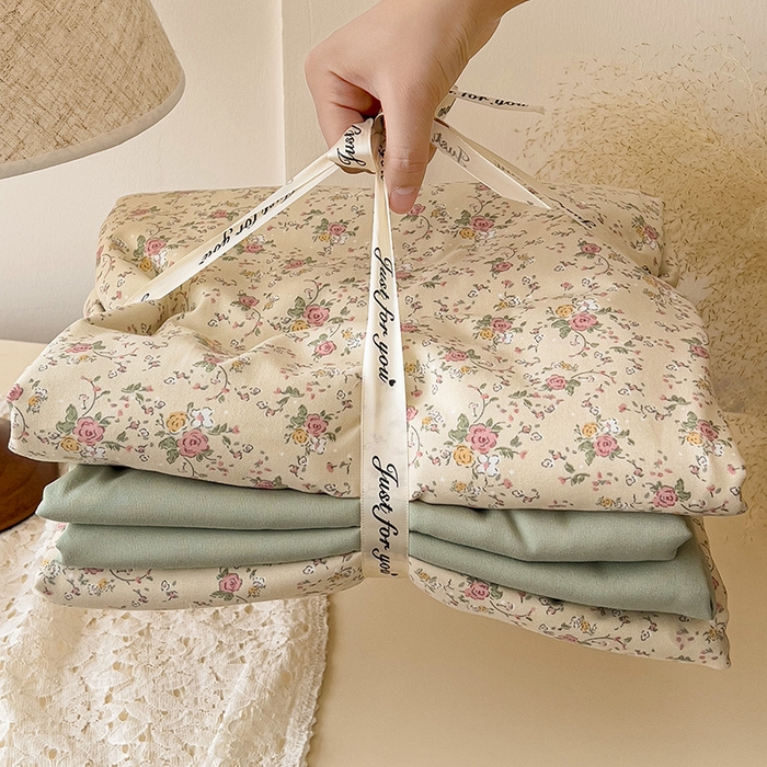 91家纺网 家纺一手货源 找家纺 金梦拉家纺 2025直播爆款全新A类加厚双层纱系列四件套（高版本） 翠薇