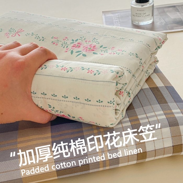 91家纺网 家纺一手货源 找家纺 （优质买家秀 热卖不断货）A类母婴级卡通花卉儿童纯棉全棉床单纯棉全棉床笠全棉纯棉床单床笠三件套-床单 展示图3
