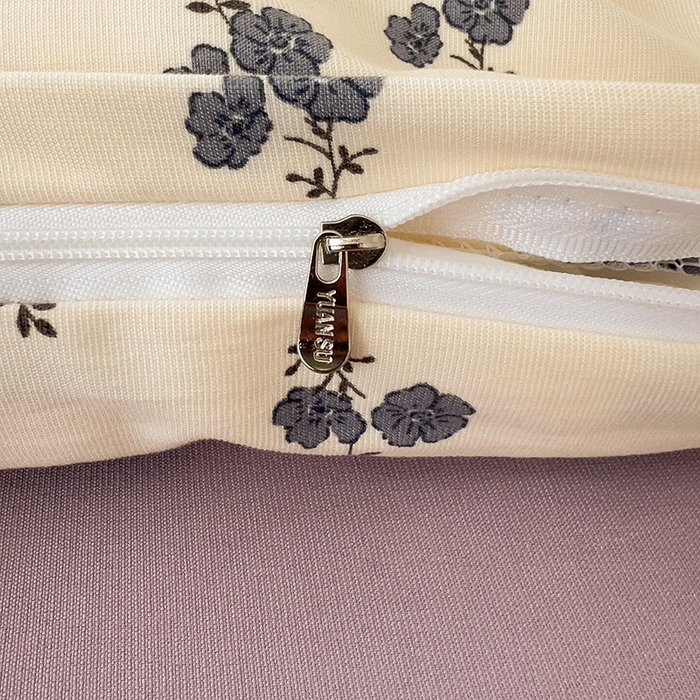 91家纺网 家纺一手货源 找家纺 金梦拉家纺 2025直播爆款全新A类加厚双层纱系列四件套（高版本） 兰亭花序