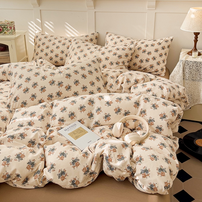 91家纺网 家纺一手货源 找家纺 金梦拉家纺 2025直播爆款全新A类加厚双层纱系列四件套（高版本） 可可茶芬