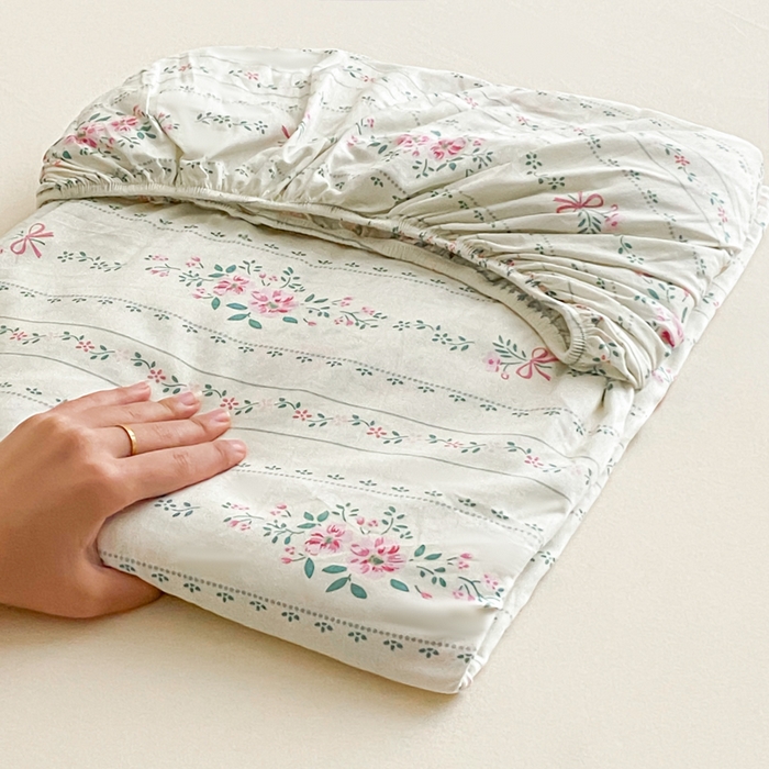 91家纺网 家纺一手货源 找家纺 （优质买家秀 热卖不断货）A类母婴级卡通花卉儿童纯棉全棉床单纯棉全棉床笠全棉纯棉床单床笠三件套-床笠 展示图2