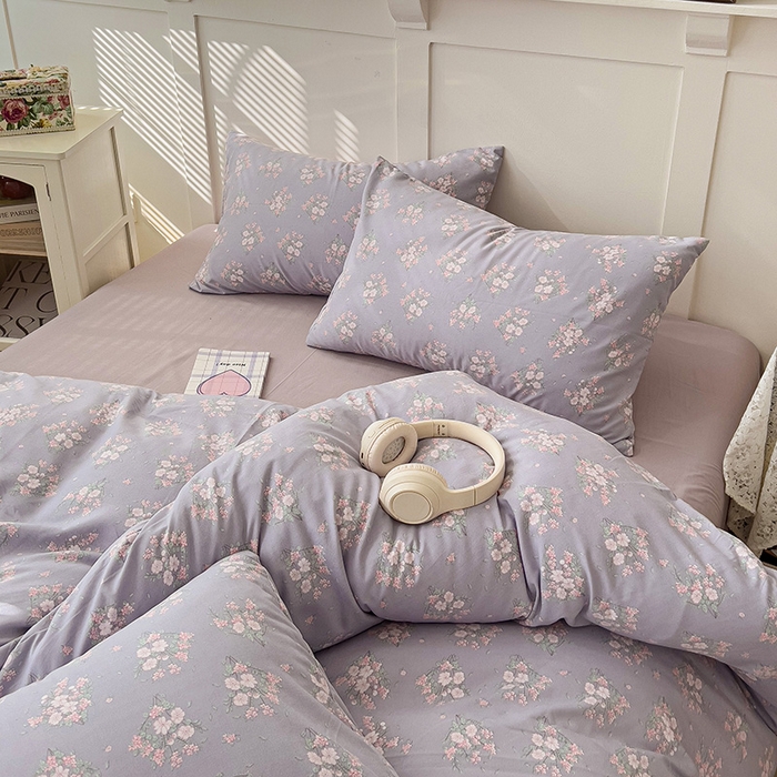 91家纺网 家纺一手货源 找家纺 金梦拉家纺 2025直播爆款全新A类加厚双层纱系列四件套（高版本） 豆蔻