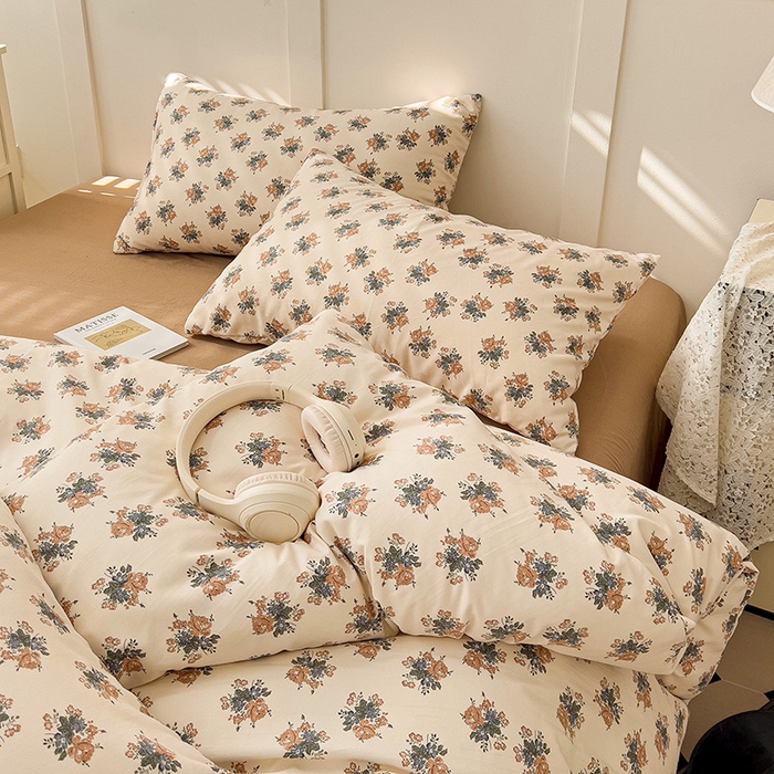 91家纺网 家纺一手货源 找家纺 金梦拉家纺 2025直播爆款全新A类加厚双层纱系列四件套（高版本） 可可茶芬