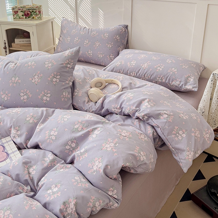 91家纺网 家纺一手货源 找家纺 金梦拉家纺 2025直播爆款全新A类加厚双层纱系列四件套（高版本） 豆蔻