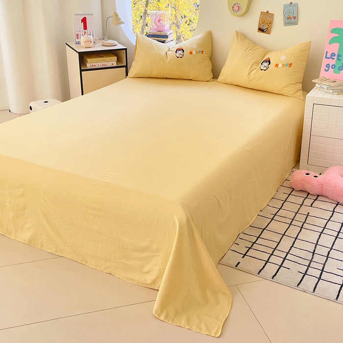 91家纺网 家纺一手货源 找家纺 卡迪熊家纺 2025新款水洗m毛巾绣四件套 天滑雪企鹅