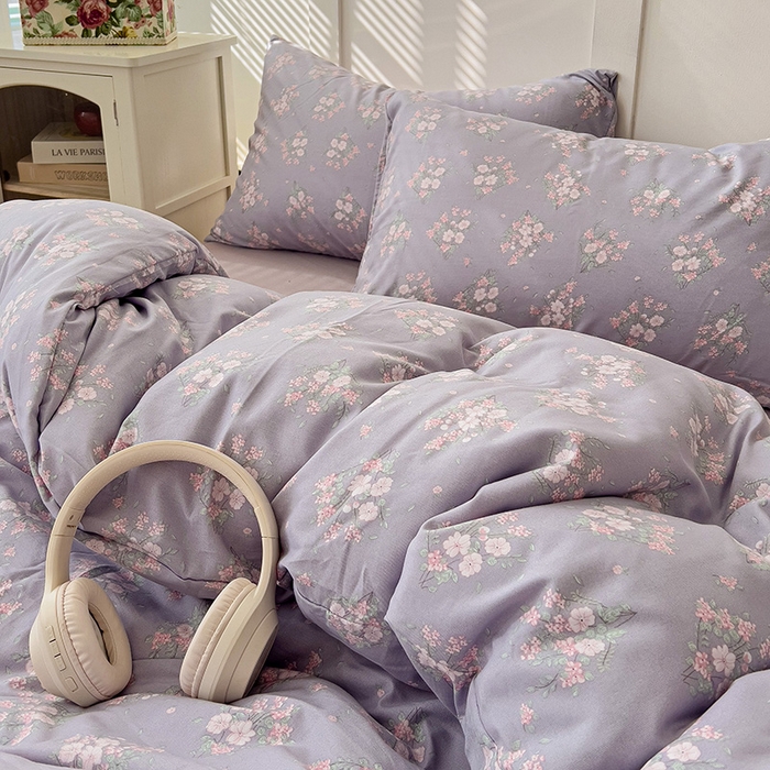 91家纺网 家纺一手货源 找家纺 金梦拉家纺 2025直播爆款全新A类加厚双层纱系列四件套（高版本） 豆蔻