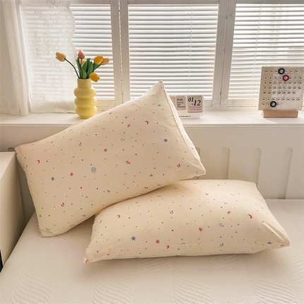 多品家纺 2025新款花卉系列超柔水洗棉枕套 花夕